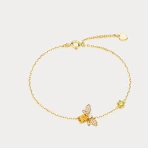 Citrine Honey Bee Bracele